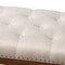 Baxton Studio Ainsley Beige Upholstered Walnut Finished Rubberwood Bench 147-8232 - alternate 2